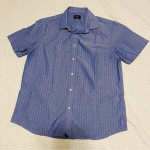 UNTUCKit Men's Casual Blue Striped Shirt